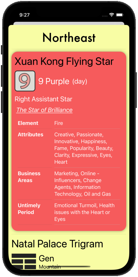 8iGHT App Flying Stars